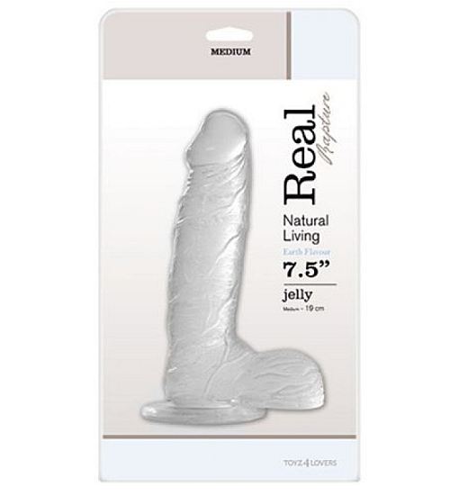 Priehľadné dildo s prísavkou