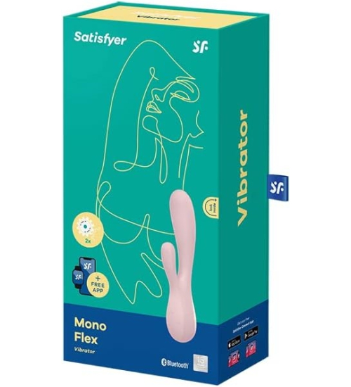 Ružový vibrátor Mono Flex s aplikáciou