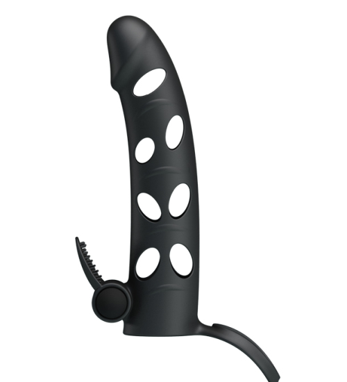 Silikónová čiapočka na penis s vibráciami