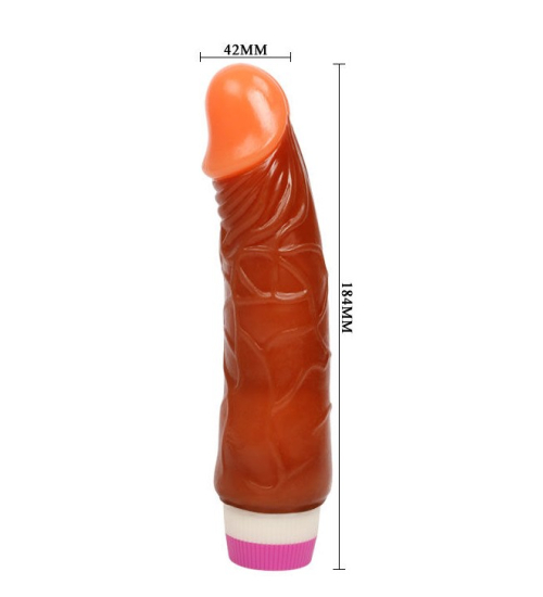 Realistický hnedý vibrátor