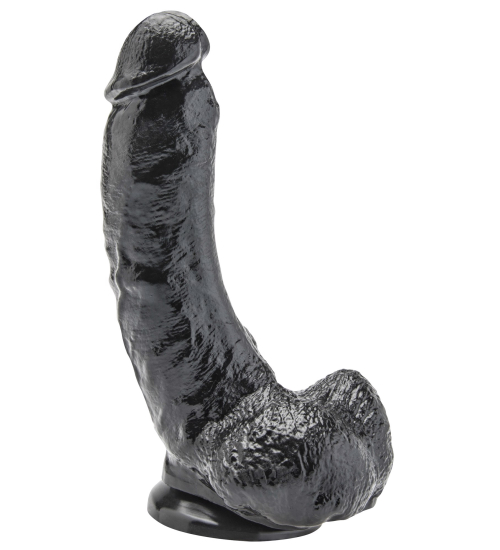 Veľké dildo čierne s prísavkou
